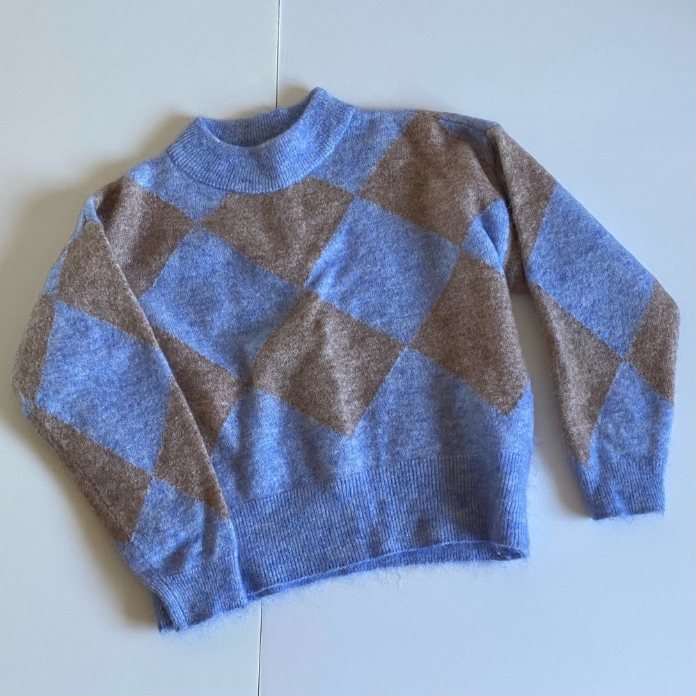 Zara Argyle Sweater